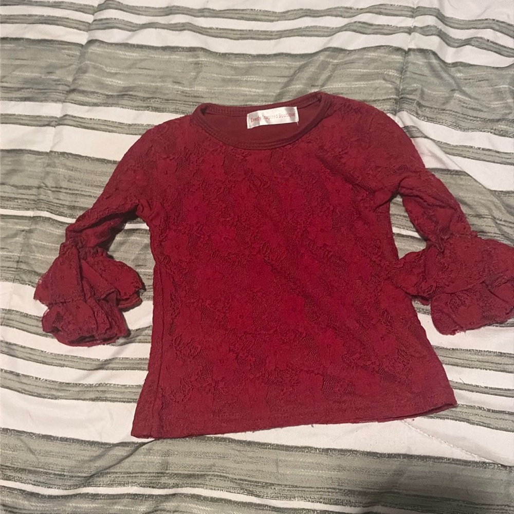 Everly Boutique Ruffle sleeve Shirt